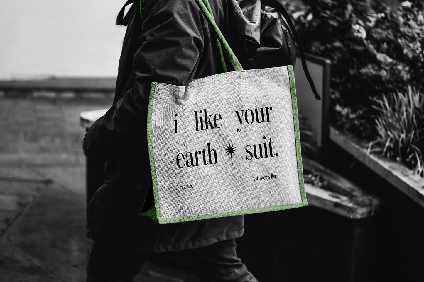 'i like your earth suit' Tote Bag